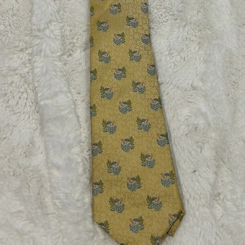 Men's TOMMY BAHAMA Tie Silk Pineapple Tropical Vacation Work Core‎ NWT